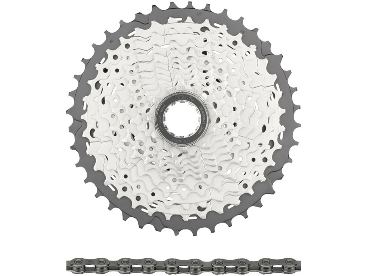 Shimano SLX Kassette CS-M7000-11 + Kette CN-HG601 11-fach Verschleißset 3 Shimano SLX Kassette CS-M7000-11 + Kette CN-HG601 11-fach Verschleißset