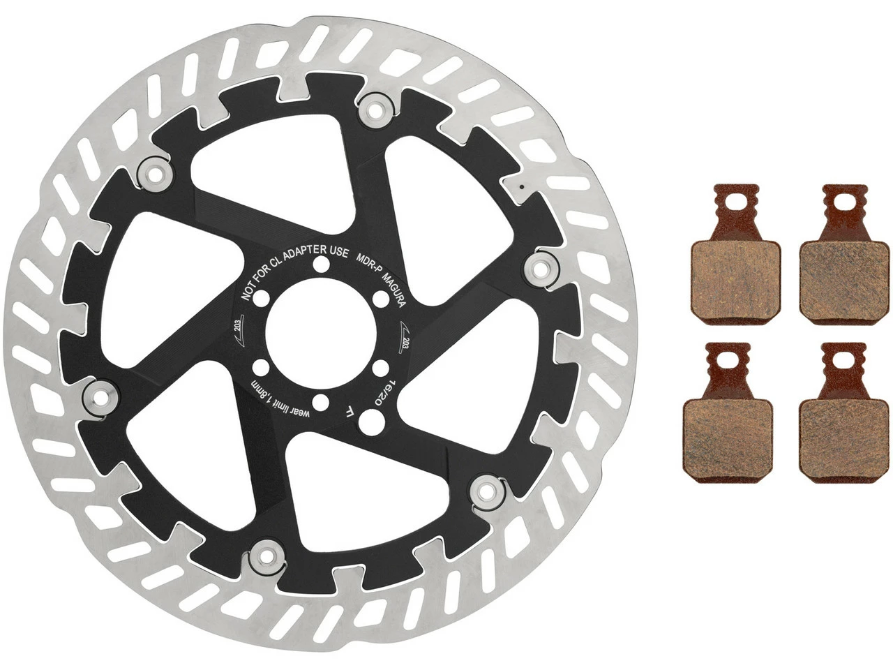 MAGURA MDR-P Bremsscheiben Und Belag Kit 6-Loch 203 Mm 3 MAGURA MDR-P Bremsscheiben Und Belag Kit 6-Loch 203 Mm