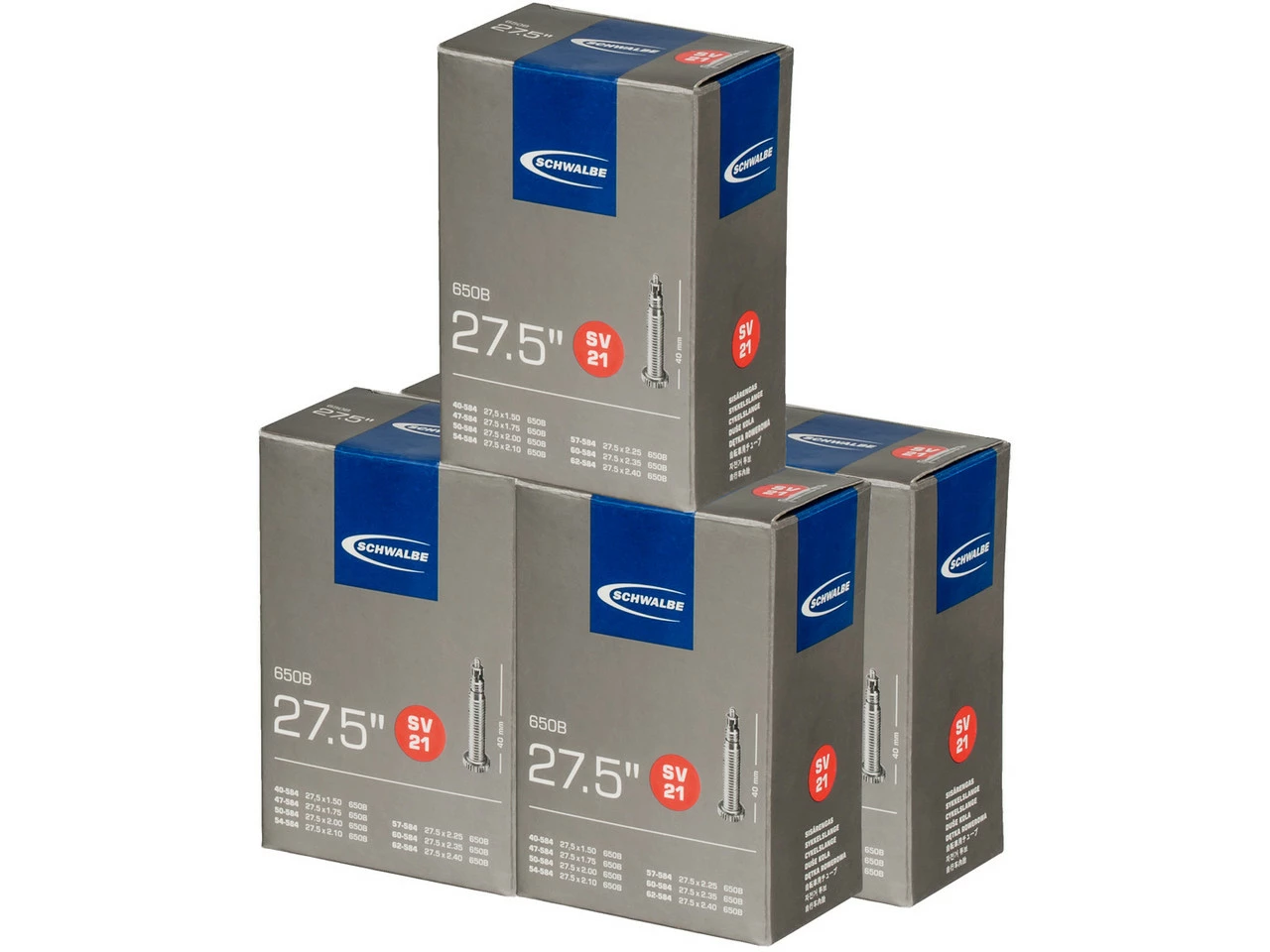 Schwalbe Schlauch 21 Für 27,5" - 5 Stück 3 Schwalbe Schlauch 21 Für 27,5" - 5 Stück