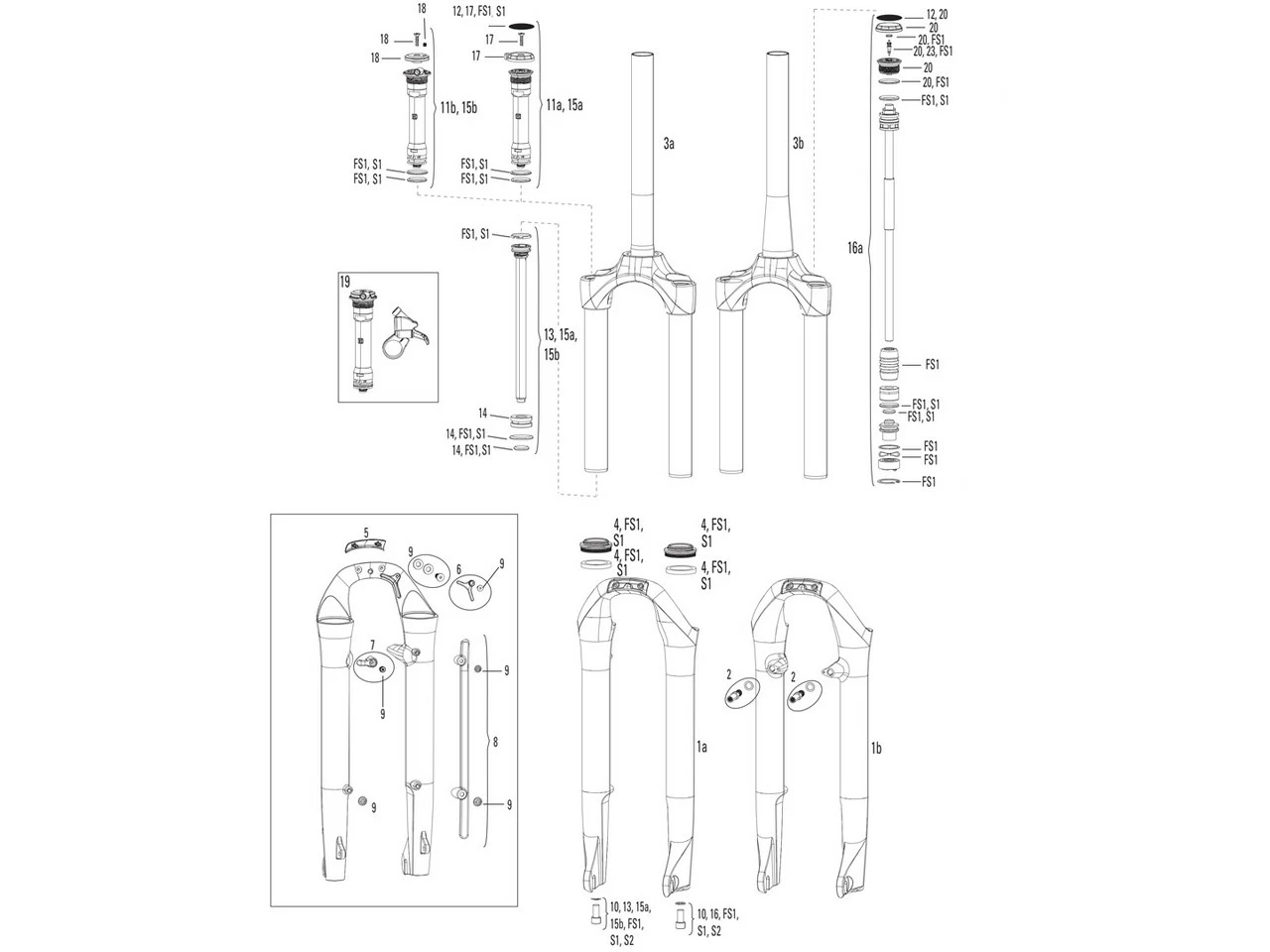 ROCKSHOX Ersatzteile Paragon Gold (A1 / 2015-2016) 3 ROCKSHOX Ersatzteile Paragon Gold (A1 / 2015-2016)