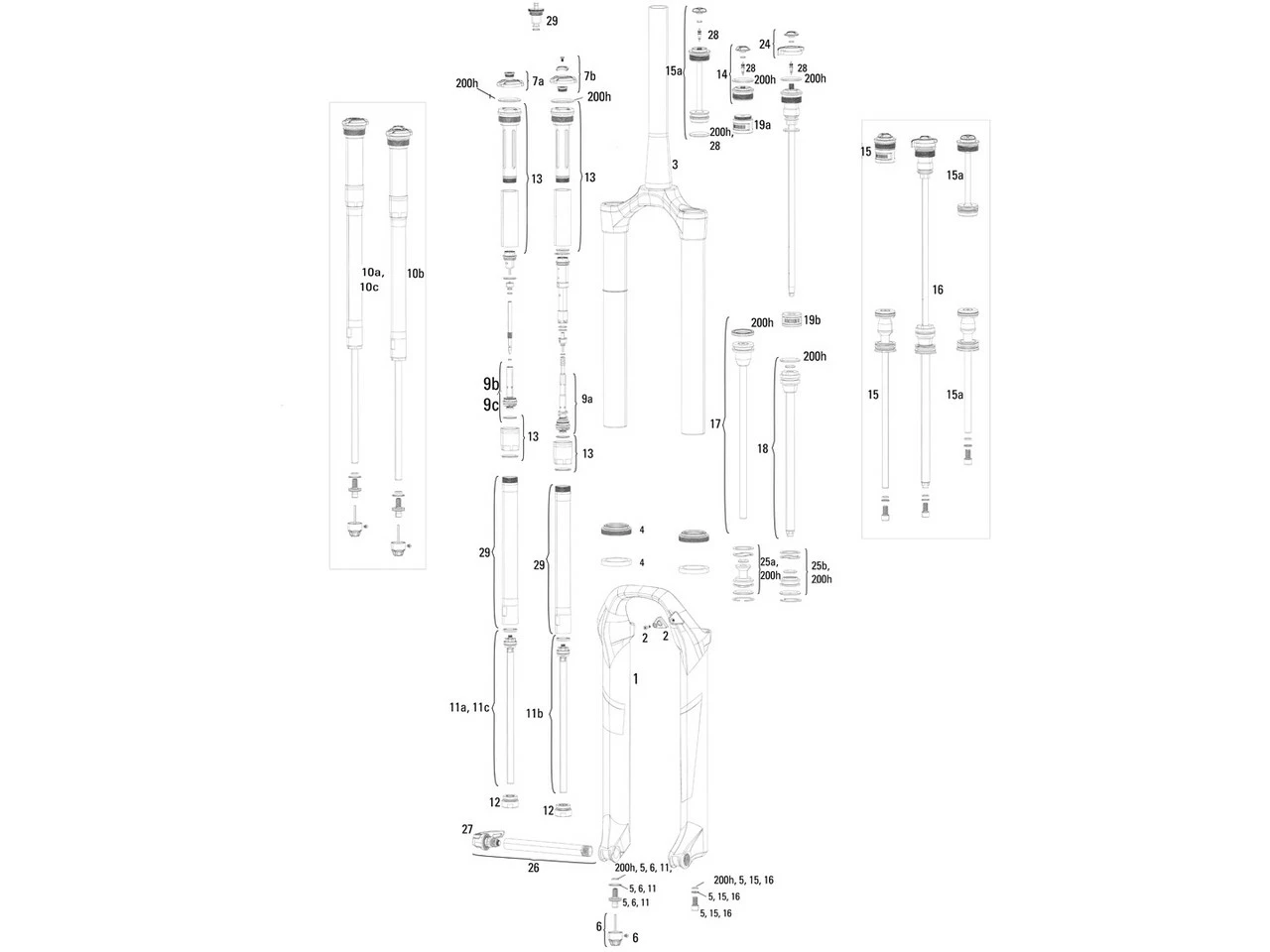 ROCKSHOX Ersatzteile Pike (A1-A2 / 2014-2017) 29" 3 ROCKSHOX Ersatzteile Pike (A1-A2 / 2014-2017) 29"