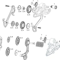 SRAM Ersatzteile X9 3x9 Schaltwerk (2007-2009)
