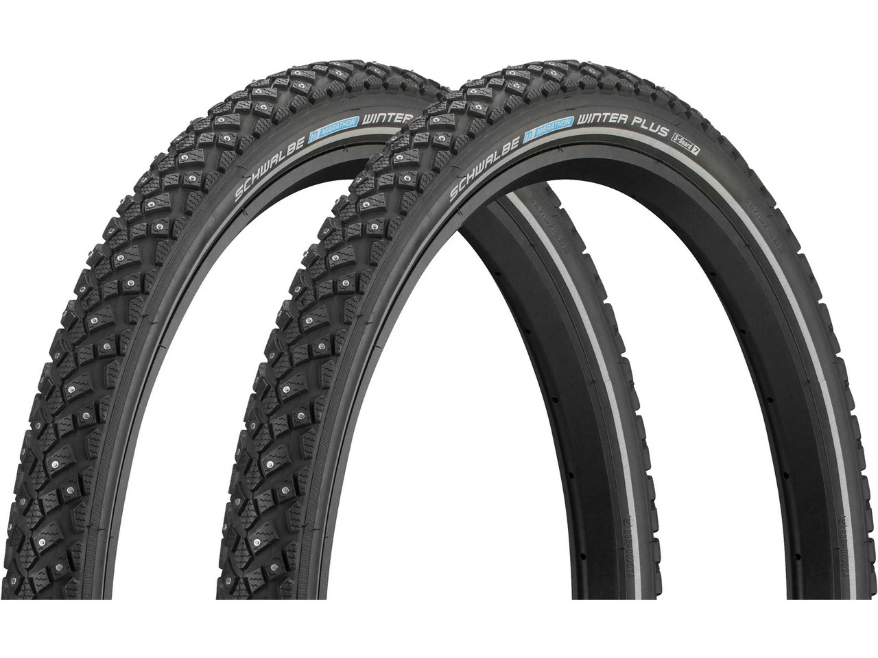 Schwalbe Marathon Winter Plus 26" Draht-Spikereifen 2er-Set 3 Schwalbe Marathon Winter Plus 26" Draht-Spikereifen 2er-Set