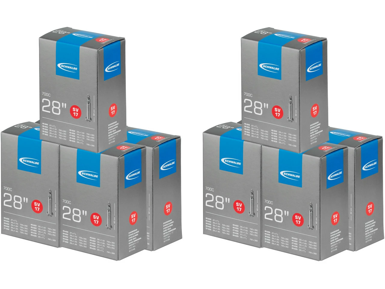 Schwalbe Schlauch 17 Für 28" - 10 Stück 3 Schwalbe Schlauch 17 Für 28" - 10 Stück