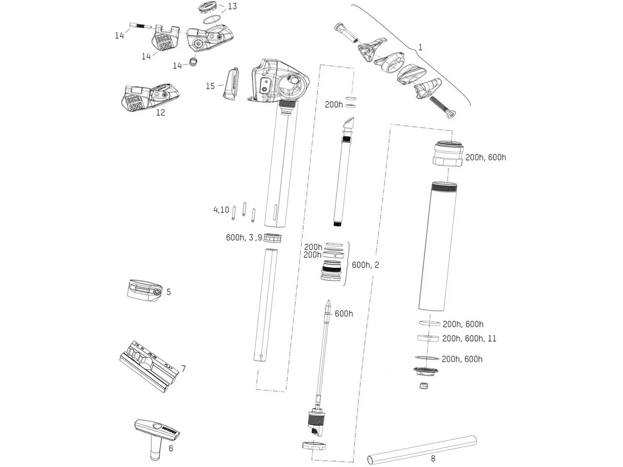 ROCKSHOX Ersatzteile Reverb AXS Sattelstütze (A1 / 2020) 3 ROCKSHOX Ersatzteile Reverb AXS Sattelstütze (A1 / 2020)