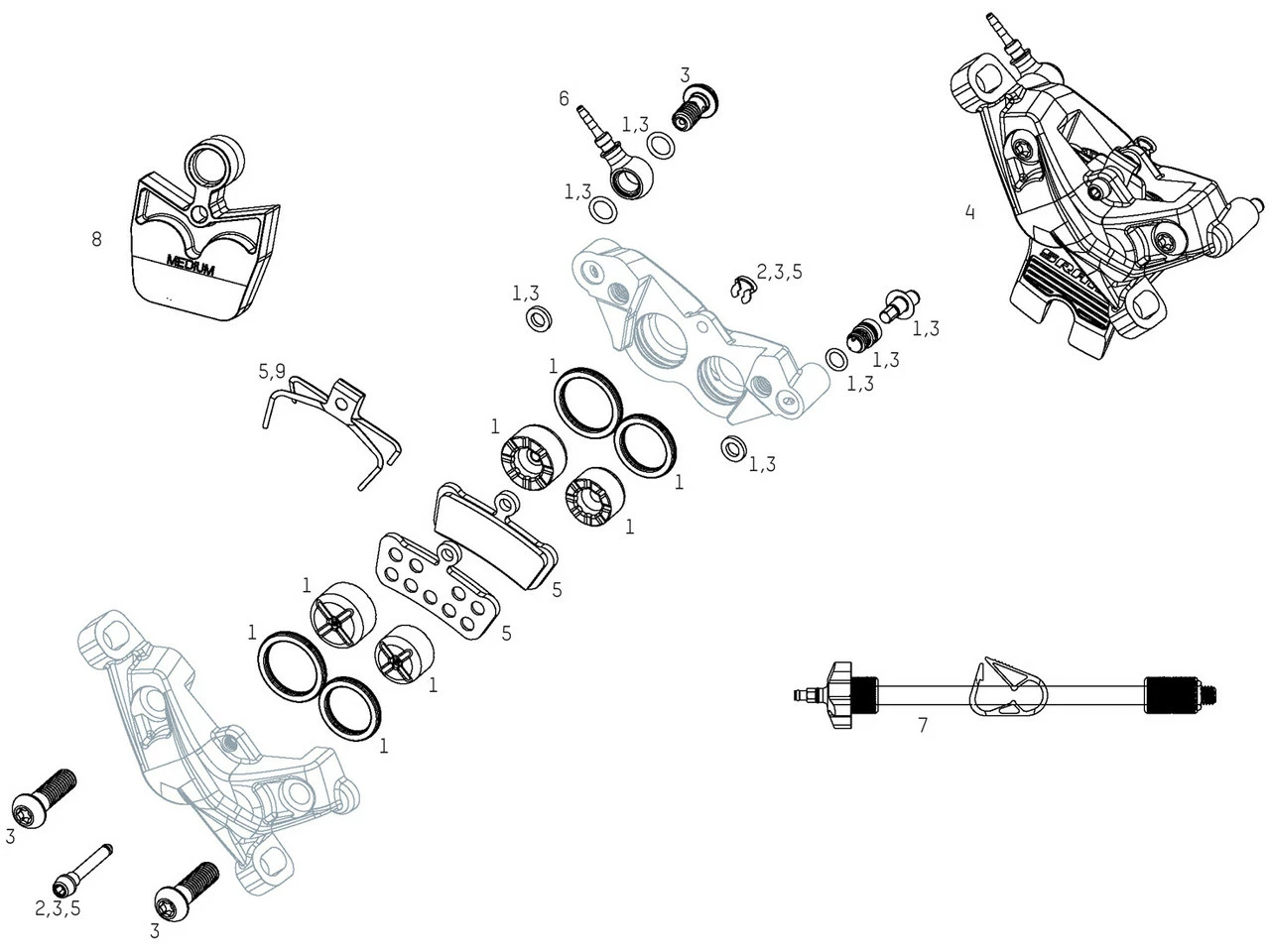 SRAM Ersatzteile G2 RSC (A1) Bremssattel (2020) 3 SRAM Ersatzteile G2 RSC (A1) Bremssattel (2020)