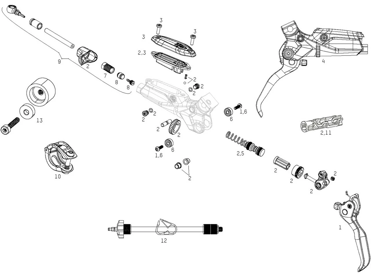 SRAM Ersatzteile G2 Ultimate (A1) Bremshebel (2020) 3 SRAM Ersatzteile G2 Ultimate (A1) Bremshebel (2020)
