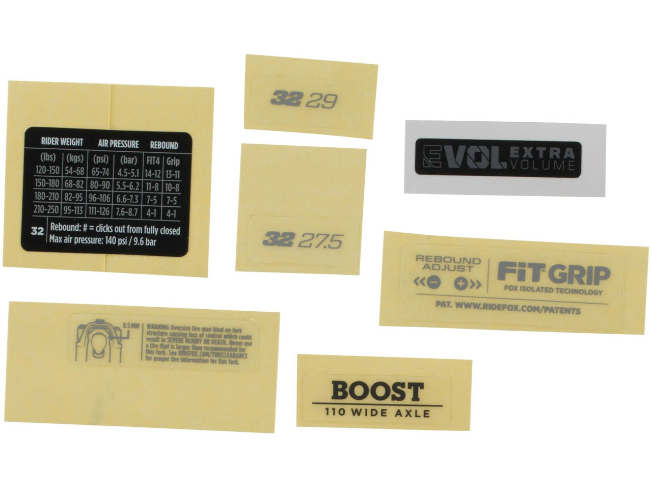 Fox Racing Shox Decal Kit Aufklebersatz Für 32 Federgabel Modell 2021 4 Fox Racing Shox Decal Kit Aufklebersatz Für 32 Federgabel Modell 2021 - Image 2