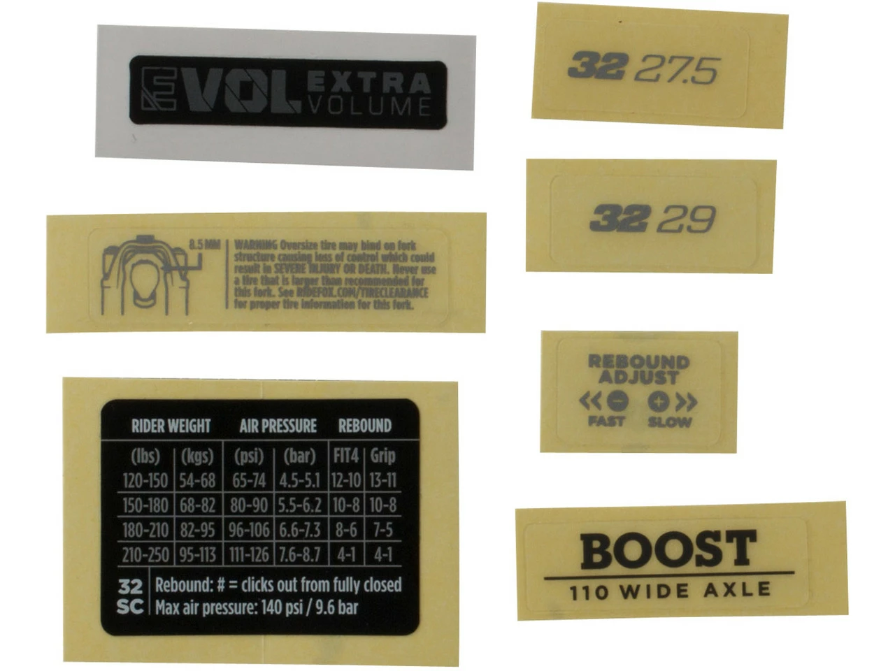 Fox Racing Shox Decal Kit Aufklebersatz Für 32 SC Federgabel Modell 2021 10 Fox Racing Shox Decal Kit Aufklebersatz Für 32 SC Federgabel Modell 2021 - Image 8
