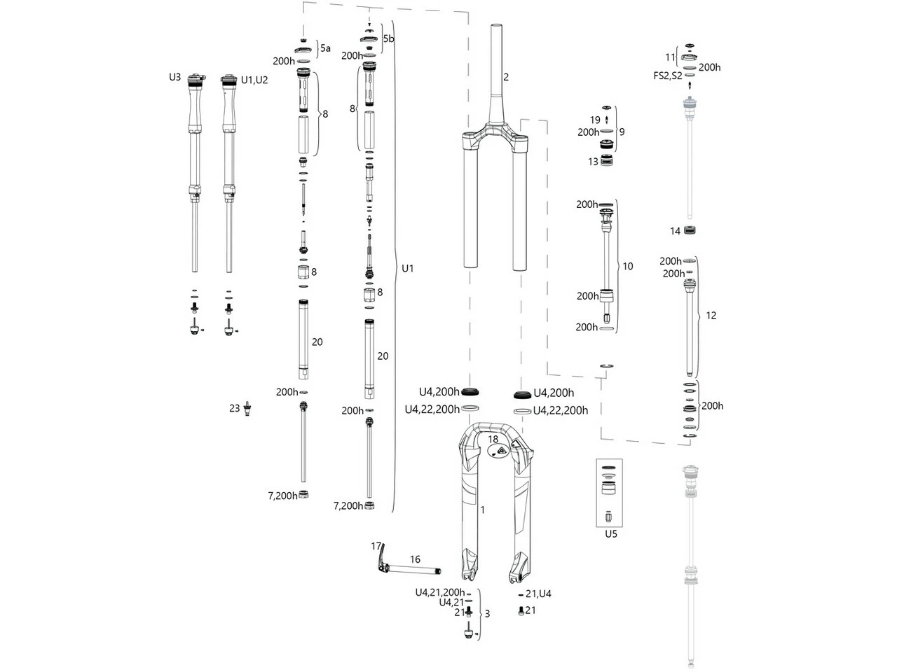 ROCKSHOX Ersatzteile Lyrik RCT3 A1-C1/RC B1-C2/RC2 C1 (2016-2019) 3 ROCKSHOX Ersatzteile Lyrik RCT3 A1-C1/RC B1-C2/RC2 C1 (2016-2019)